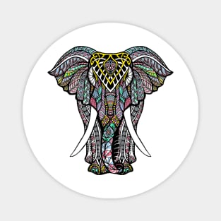 Elephant colored Mandala Magnet